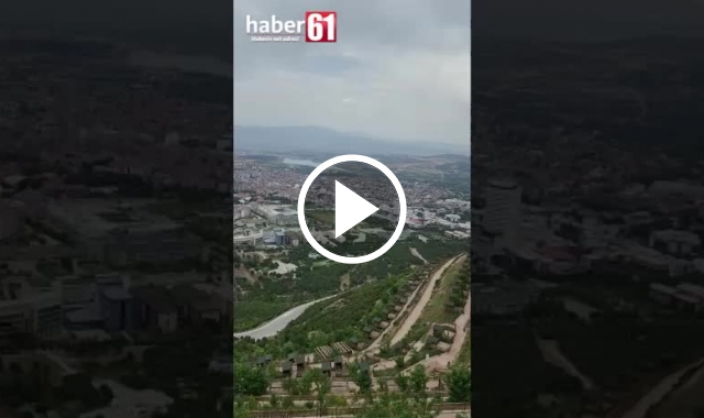 Denizli'ye dev Trabzonspor bayrağı . Video Haber