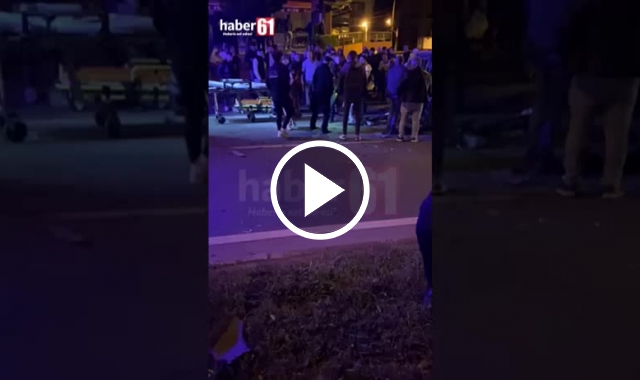 Trabzon’da kontrolden çıkan araç karşı şeride geçti! 5 yaralı. Video Haber