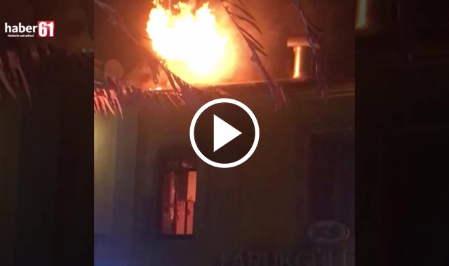 Trabzon'un en işlek caddesinde yangın! İşte böyle görüntülendi