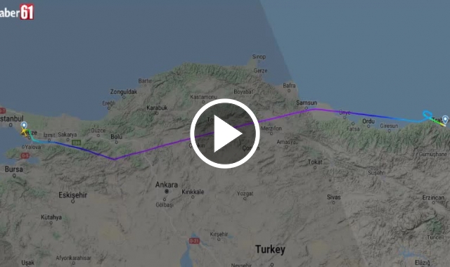 Trabzon semalarında heyecanlı anlar! Uçak defalarca tur attı. Video Haber