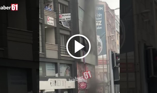 Trabzon'un Ortahisar İlçesi'nde iş yerinde yangın çıktı