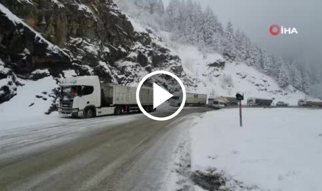 Zigana Geçidi kar altında. Video Haber