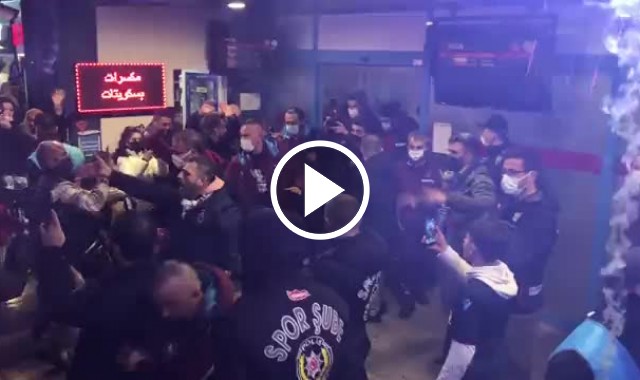 Trabzonspor coşkuyla karşılandı. video haber