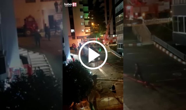 Trabzon güne yangınla uyandı! Apartmandan dumanlar yükseldi.15 Eylül 2022