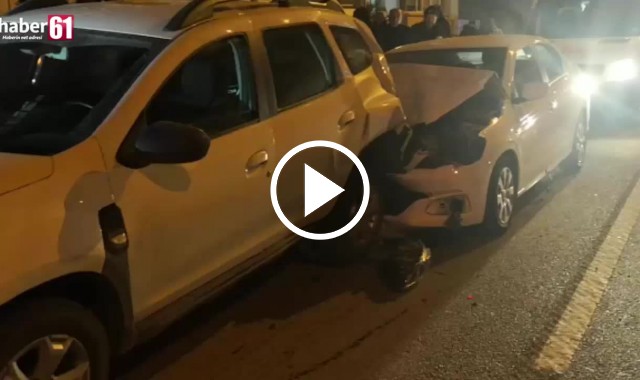 Trabzon'un Akçaabat ilçesindeki kaza kameralarda