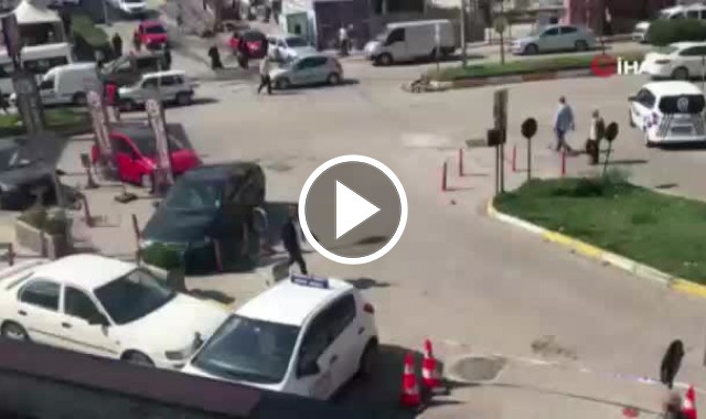 Tartıştığı kadının üzerine otomobilini sürdü.