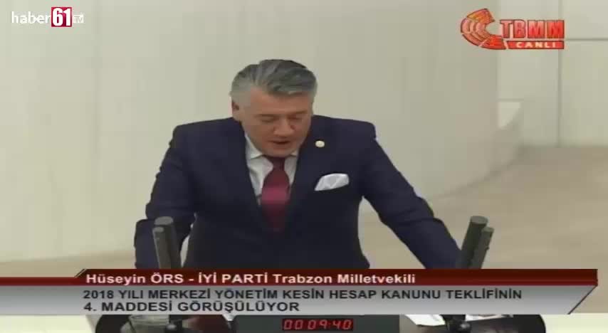 Hüseyin Örs’ten AK Partili Başkana TBMM kürsüsünden istifa çağrısı. 19.12.2019