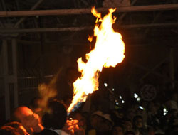 Eskişehir tribünlerinde ateş topu