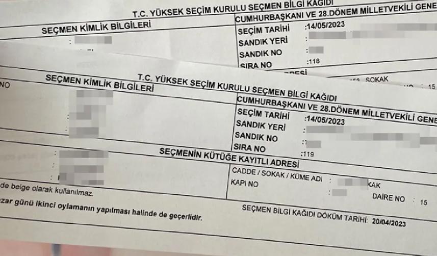 Seçmen bilgi kağıtları yeniden dağıtılacak
