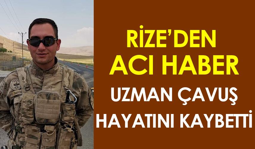 Rize’de Uzman Çavuş kalp krizi geçirerek hayatını kaybetti