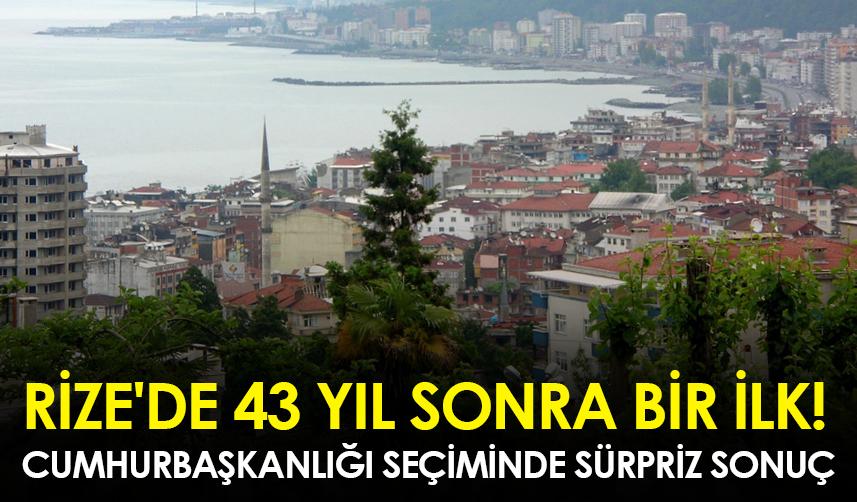 Rize'de 43 yıl sonra bir ilk! Cumhurbaşkanlığı seçiminde sürpriz sonuç
