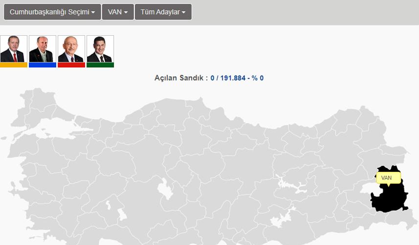 Van Seçim sonuçları 2023! 14 Mayıs Cumhurbaşkanlığı ve 28. Dönem Milletvekili Seçimi Sonuçları