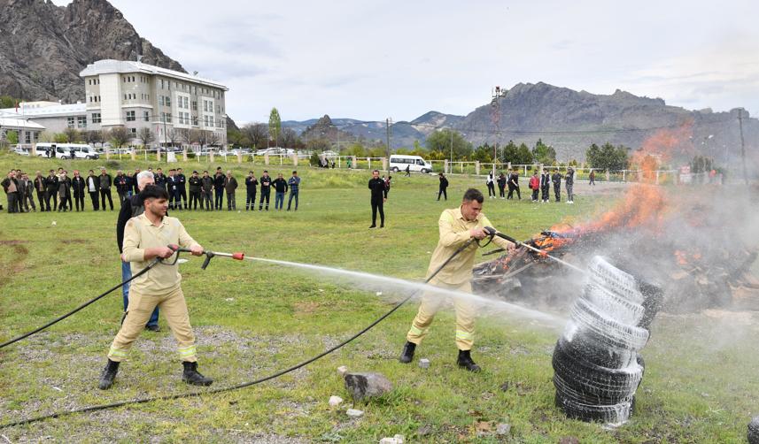 Giresun Şebinkarahisar'da orman yangını tatbikatı