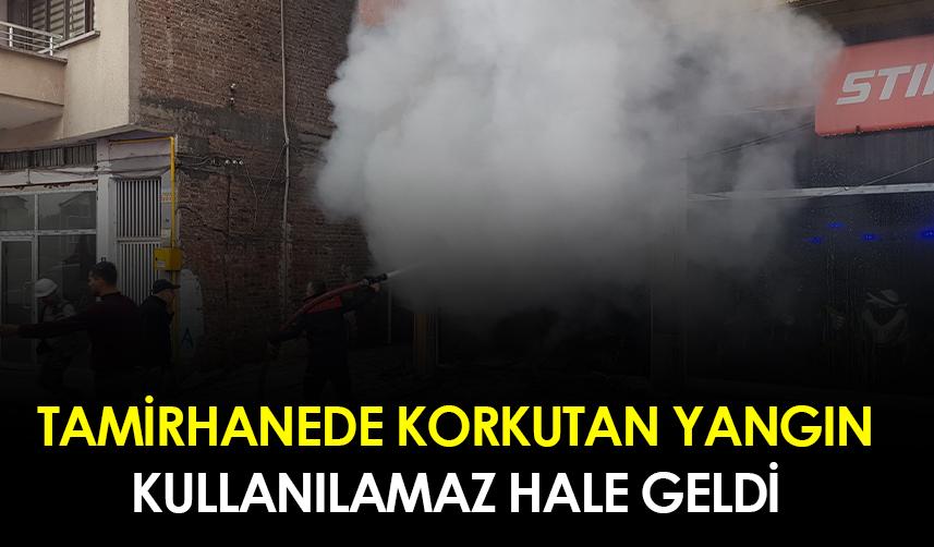 Samsun'da tamirhanede korkutan yangın!