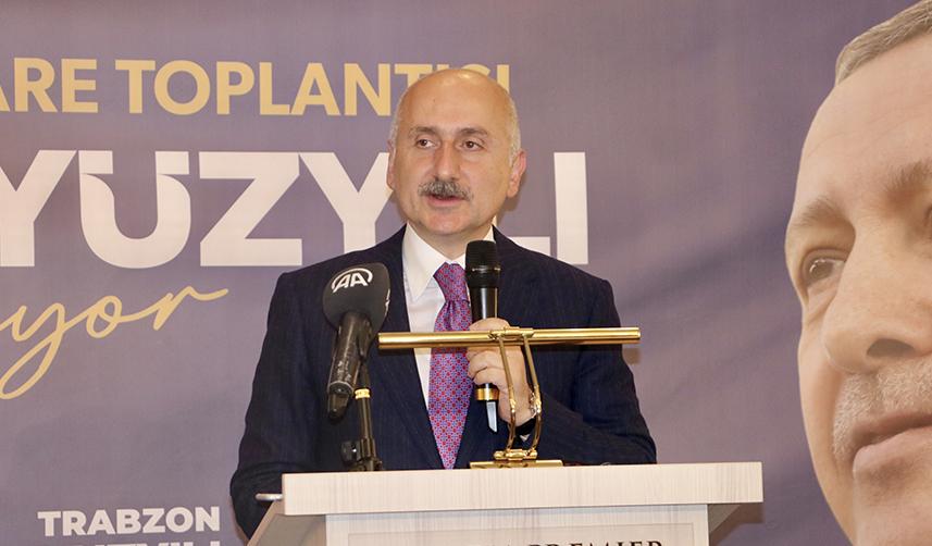 Bakan Karaismailoğlu, Trabzon'da konuştu: "Maalesef karşımızda Türkiye'yi karıştırmaya talip olmuş bir birleşme var"