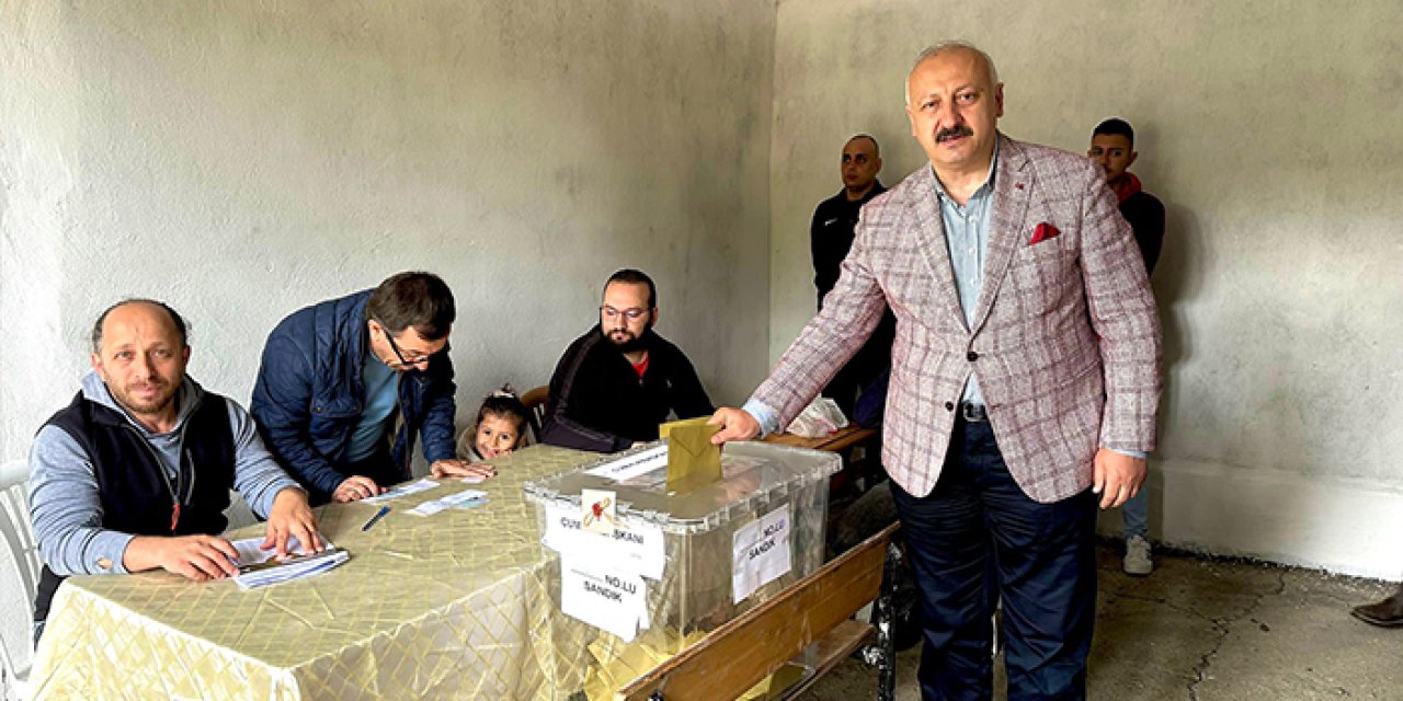 Araklı Belediye Başkanı Recep Çebi oyunu kullandı