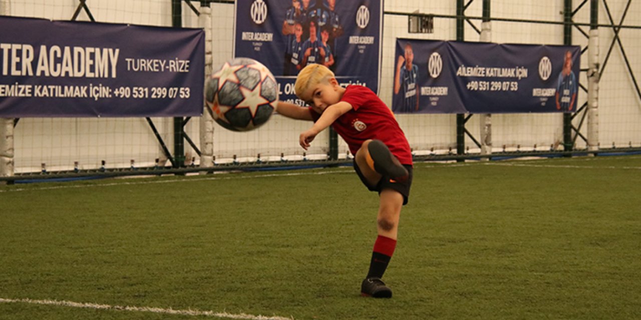 Rize'nin minik Icardi'si! Maçları kaçırmıyor