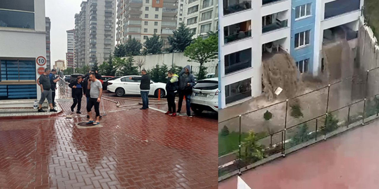 Ankara'da sel suları dairenin içinden geçti