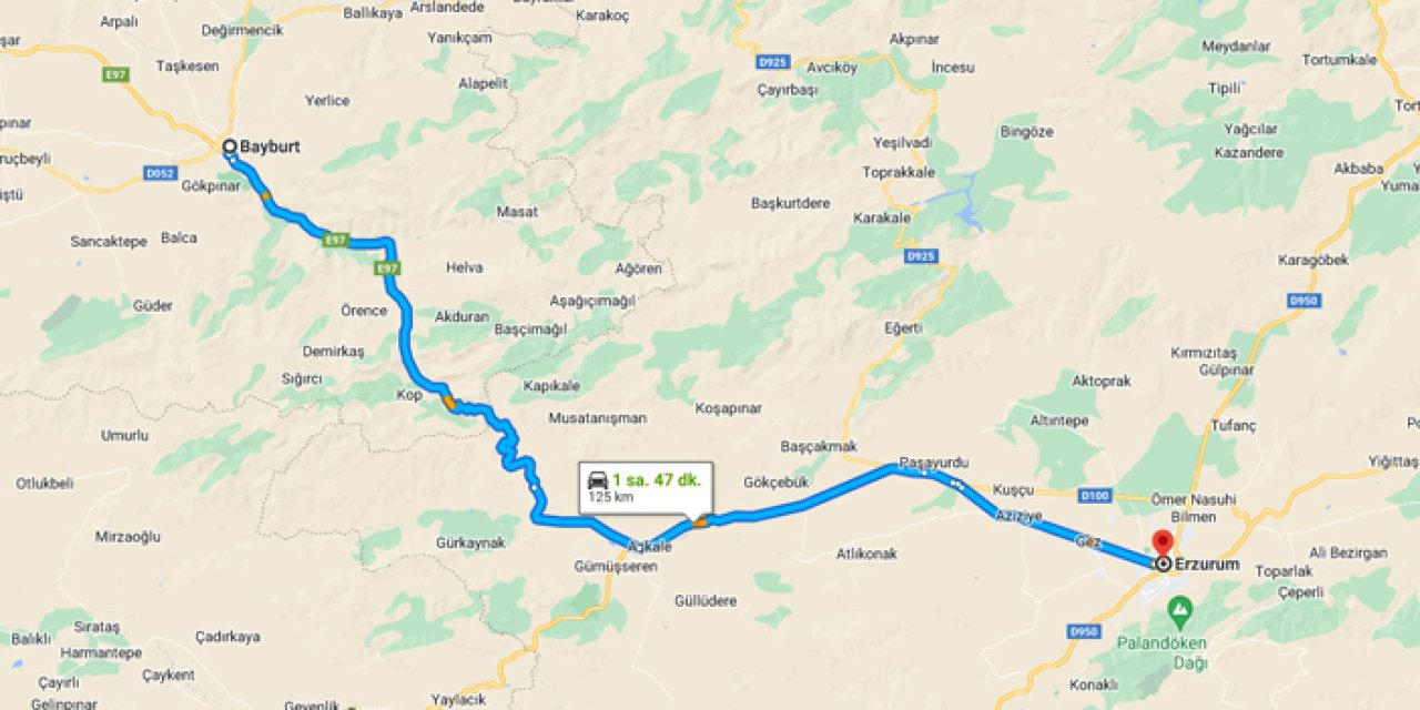 Bayburt Erzurum yolunda heyelan! Ulaşım tek yönden sağlanıyor