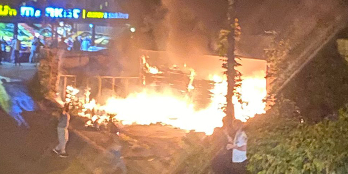 Trabzon'un Ortahisar ilçesinde korkutan yangın!