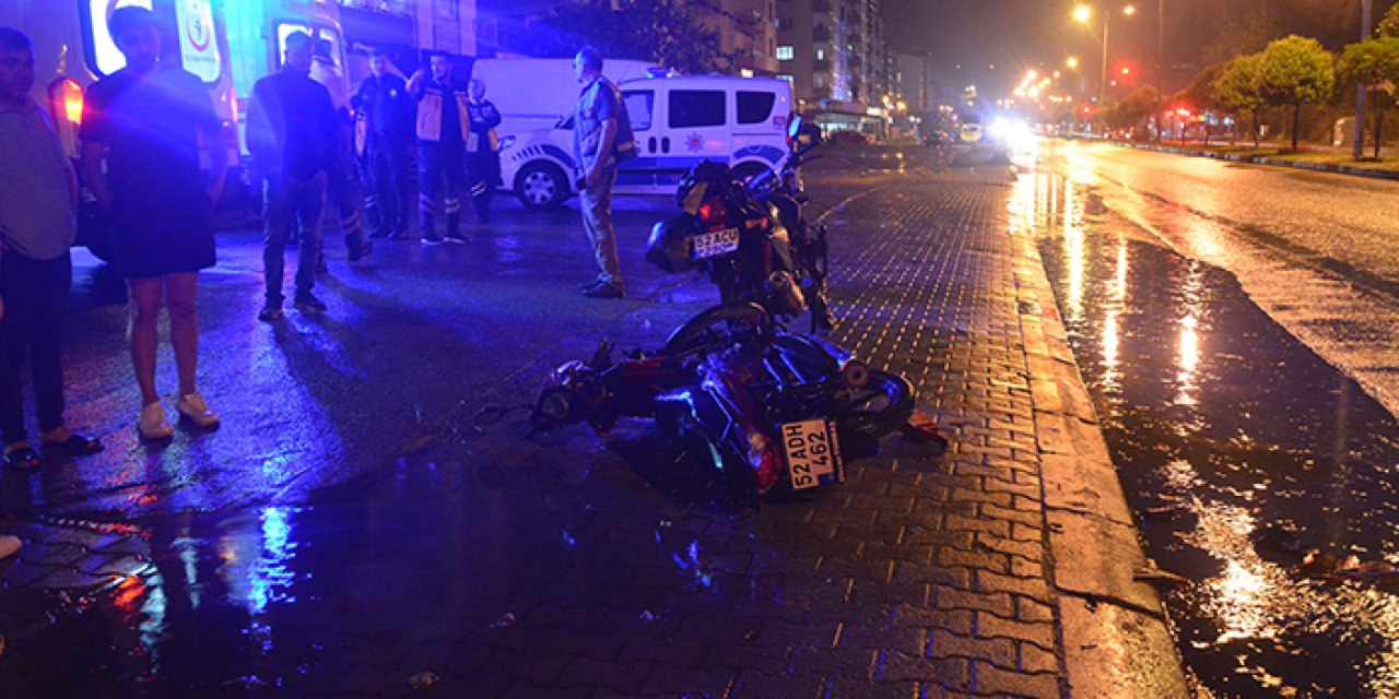 Ordu'da motosikletler çarpıştı! 2 yaralı