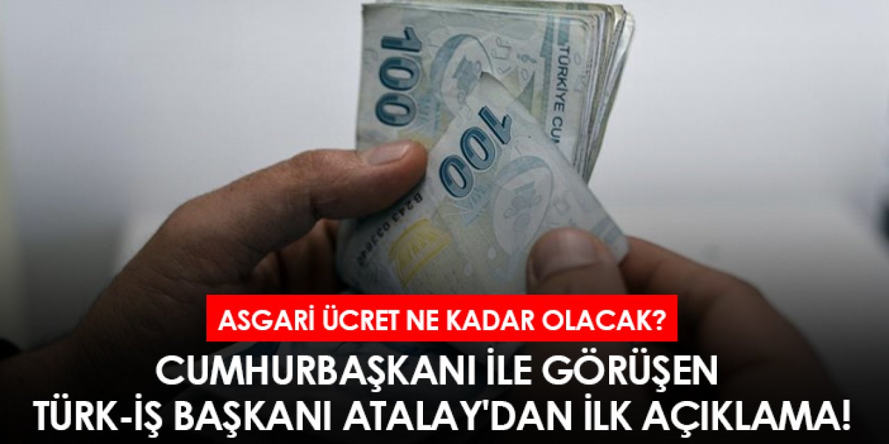 Cumhurbaşkanı ile görüşen Türk-İş Başkanı Atalay'dan ilk açıklama!