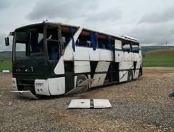 Otobüs kaza yaptı 34 yaralı