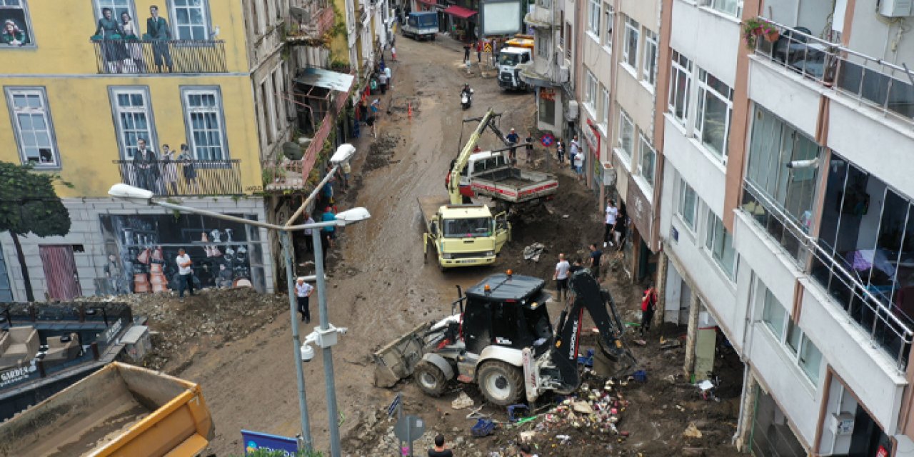 Ordu'da sağanağın yol açtığı tahribat gideriliyor 09 Temmuz 2023