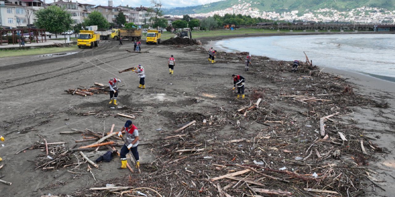 Ordu'da sağanağın yol açtığı tahribat gideriliyor! Çalışmalar devam ediyor