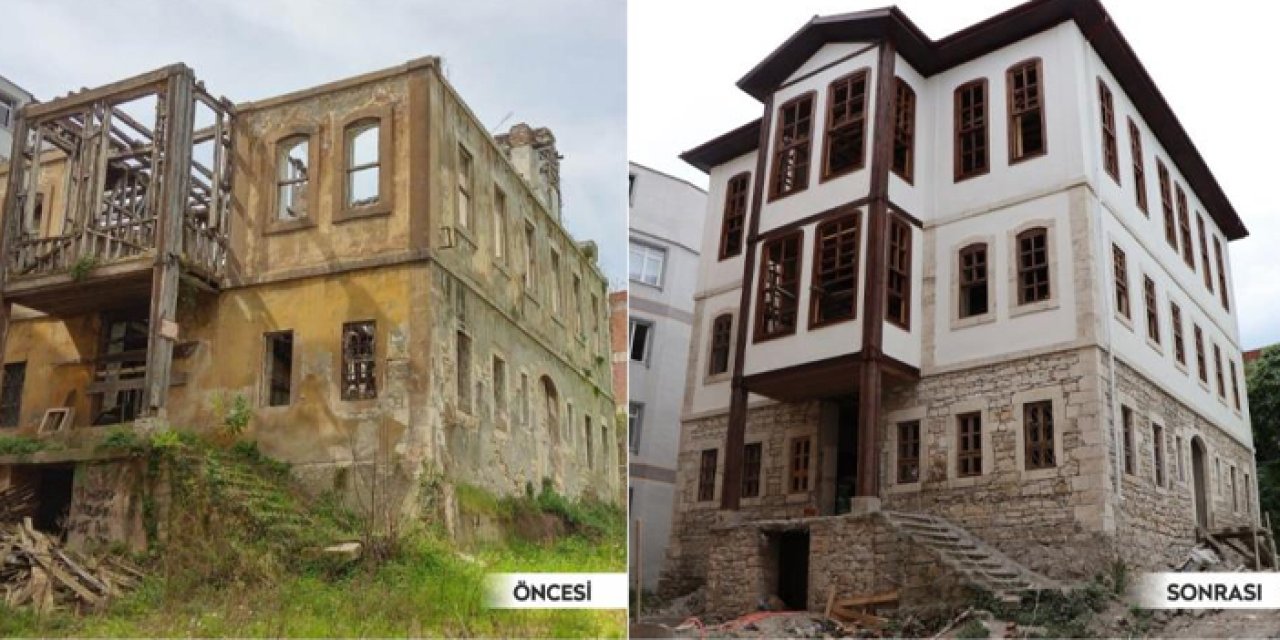 Ordu'da tarihi konak gün yüzüne çıktı