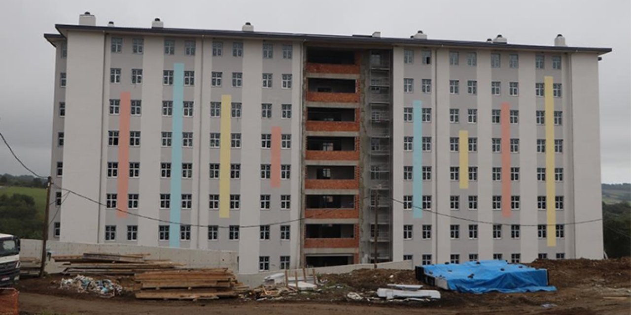 Samsun'da 546 milyon TL'lik yurdun yüzde 75'i tamamlandı