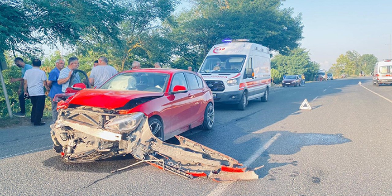 Ordu'da iki araç birbirine girdi! 4 yaralı