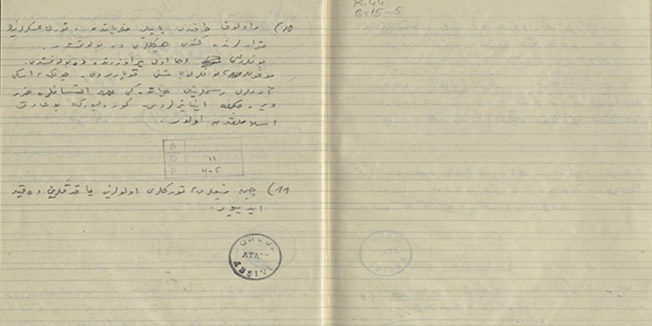 Atatürk'ün el yazısı notları gün yüzüne çıkıyor