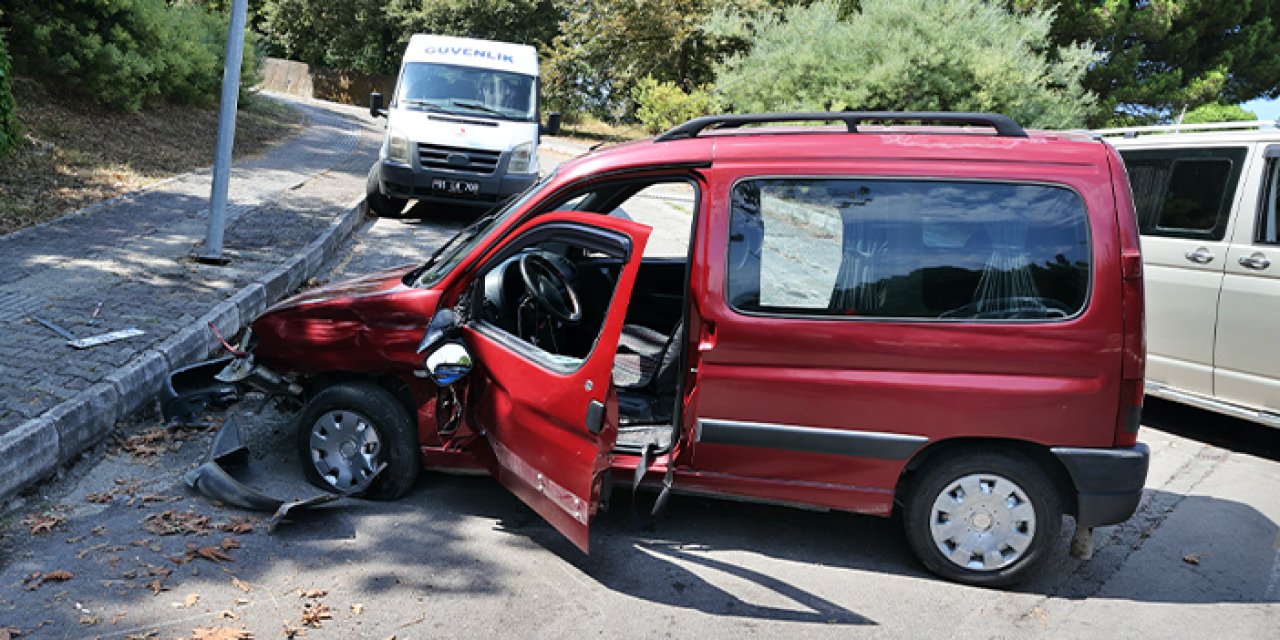 Samsun'da iki araç birbirine girdi! 1 yaralı