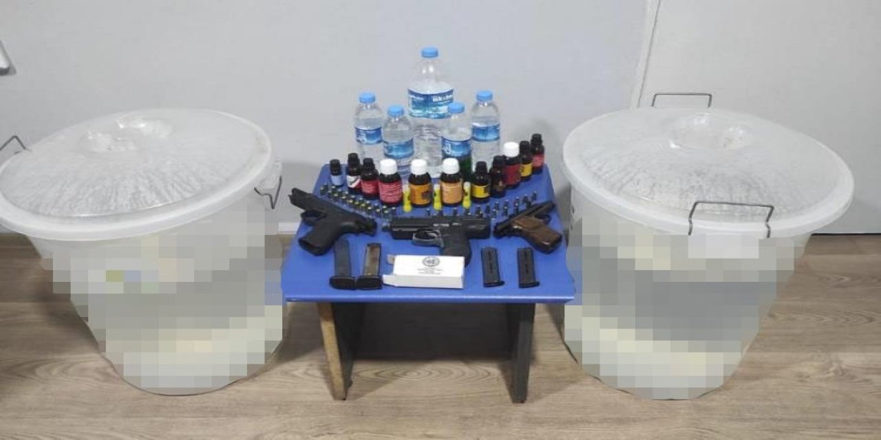 93 litre sahte içki ele geçirildi