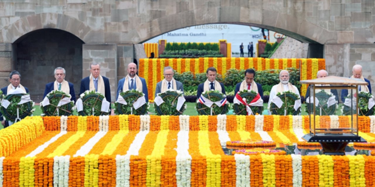 Cumhurbaşkanı Erdoğan ve liderler Gandhi anıt mezarında!