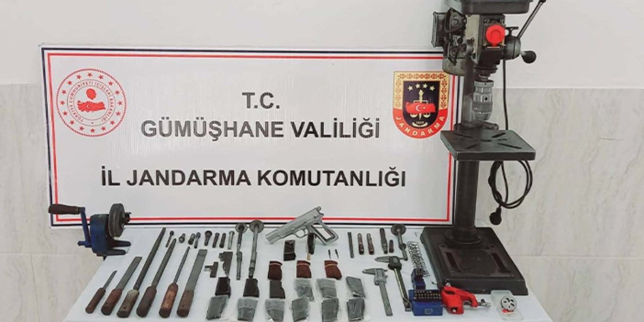 Gümüşhane’de kaçak silah atölyesine baskın! 4 gözaltı
