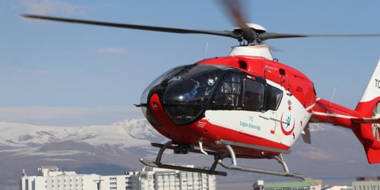 Samsun'da traktör römorkundan düştü! Ambulans helikopter imdadına yetişti