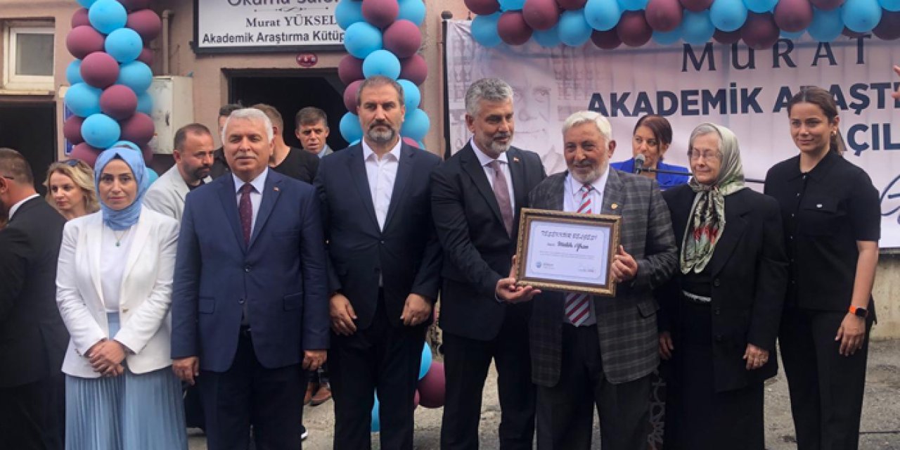 Vasiyeti gerçekleştirildi! Trabzon’da Murat Yüksel Kütüphanesi açıldı