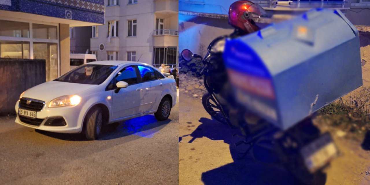 Samsun'da otomobille çarpışan motosiklet sürücüsü yaralandı