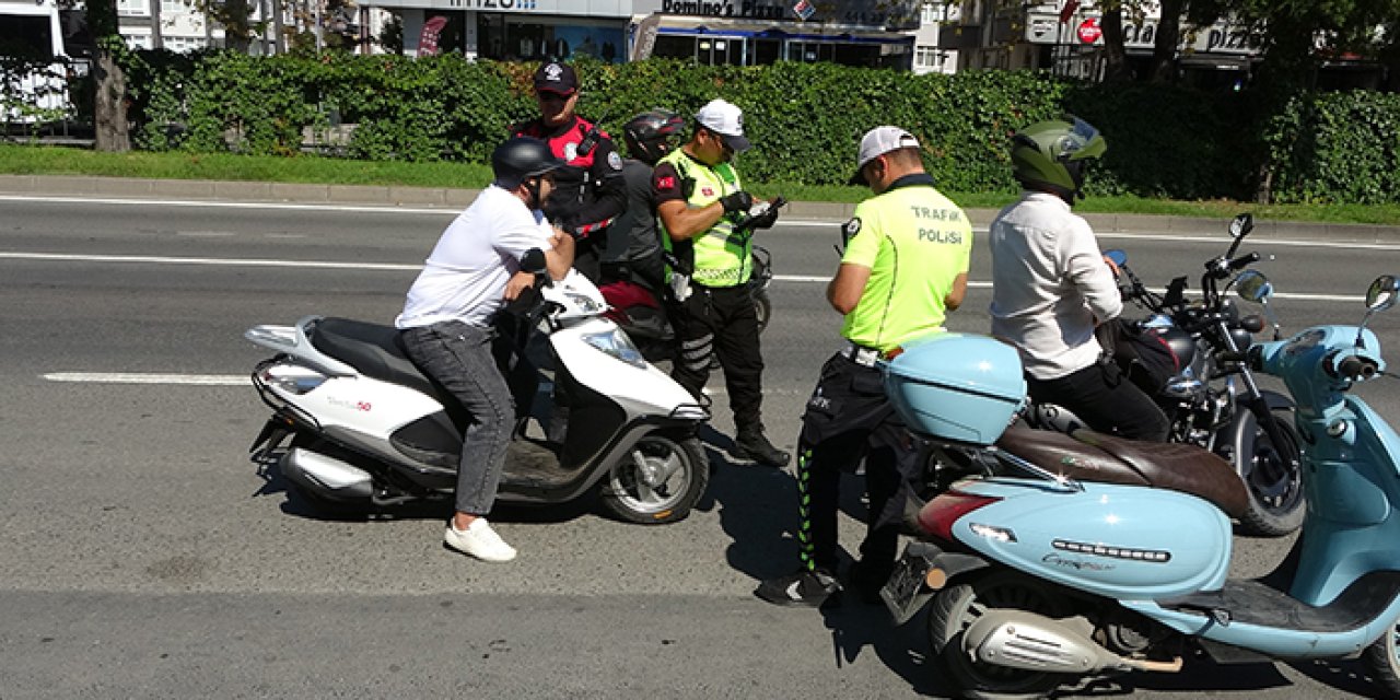 Ordu'da motosiklet sürücüleri hem denetlendi, hem de bilgilendirildi
