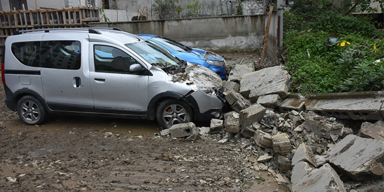 Trabzon'da şiddetli yağış sonrası temizlik