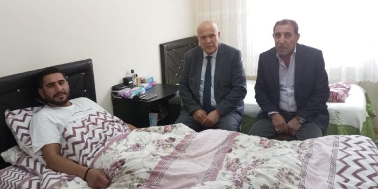 Başkan Pekmezci’den gaziye geçmiş olsun ziyareti