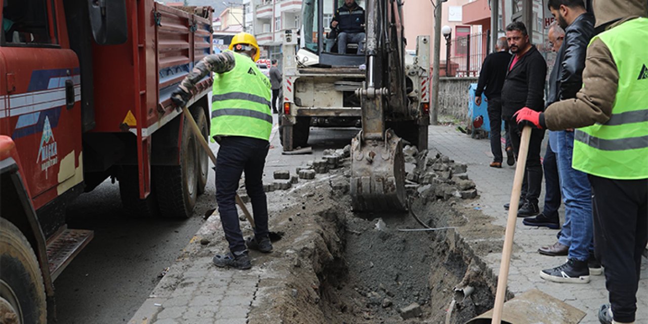 Maçka Belediyesi'nde doğal gaz çalışmaları sürüyor