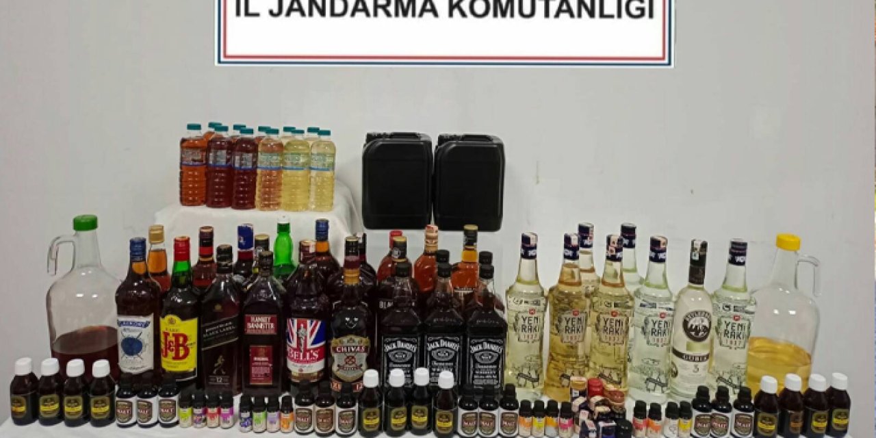 Trabzon’da jandarmadan sahte alkol operasyonu!