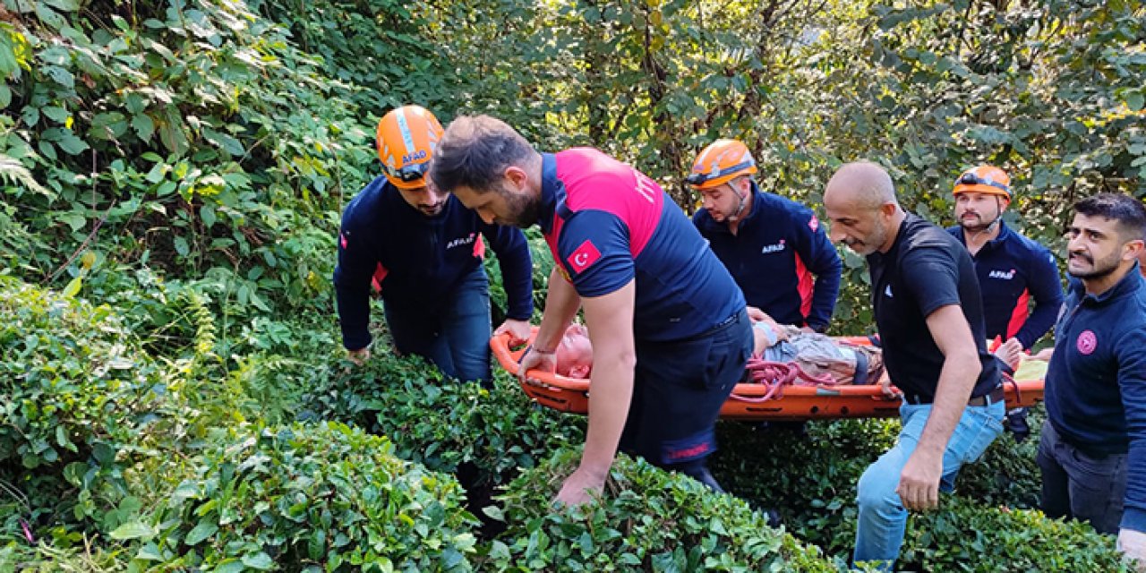Rize'de teleferikten düşen kişi yaralandı!