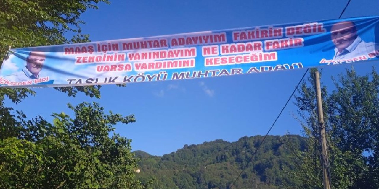 Pankartı ile sosyal medyada gündem olmuştu! Muhtar adayına ceza geldi