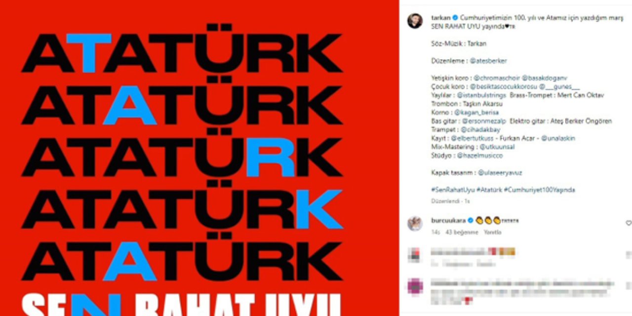 Tarkan, Cumhuriyet'in 100. yılı için marş besteledi!