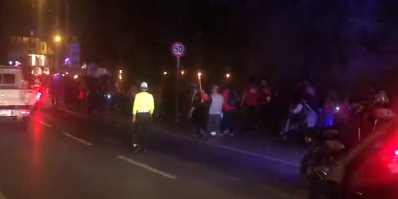 Trabzon'da meşaleli Cumhuriyet Bayramı kutlaması