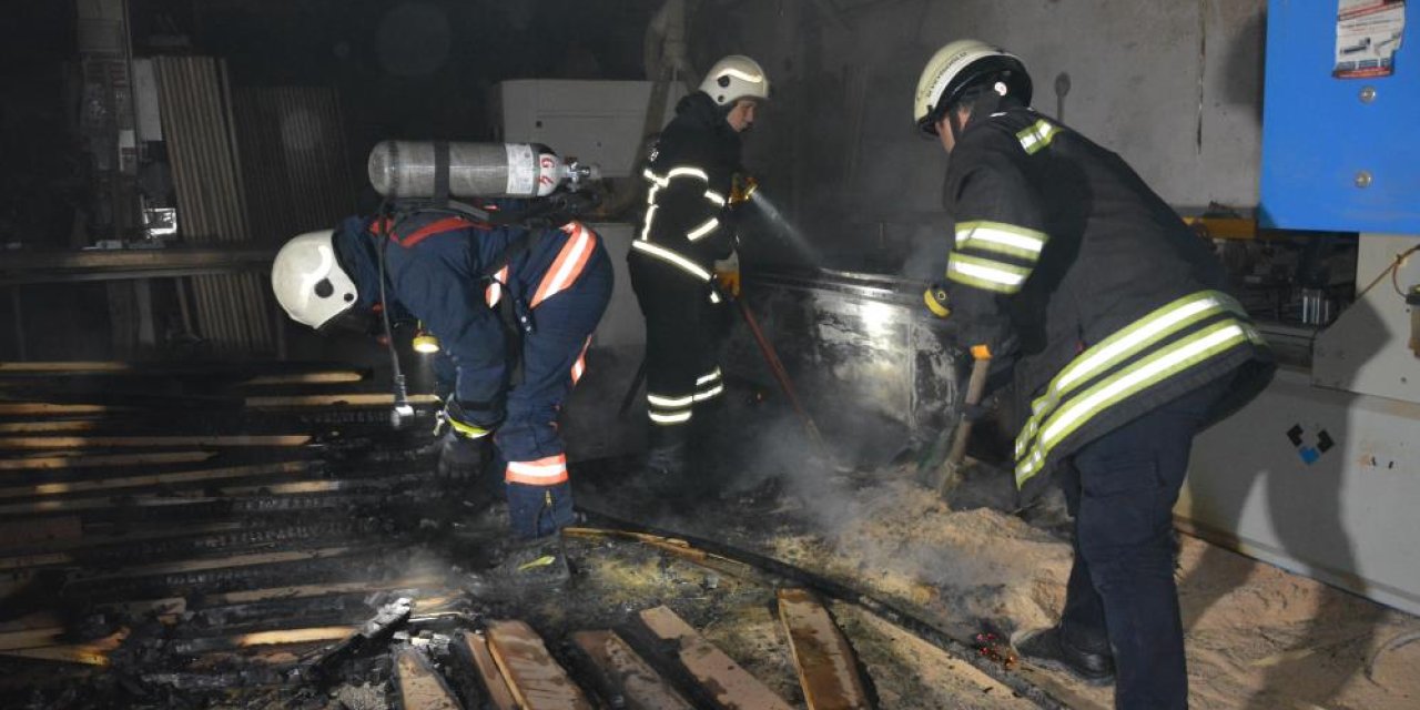 Ordu'da korkutan yangın! İmalathane kül oldu